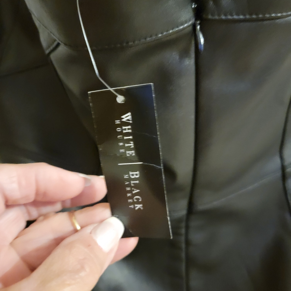 Black leather dress size 8